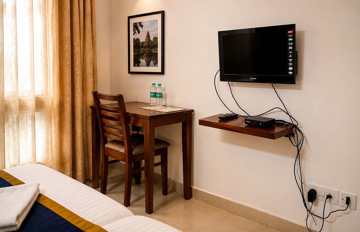 Suite work desk and TV